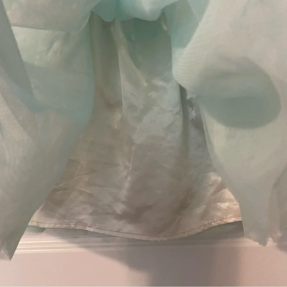 Gymboree Light Green Teal Pink Tulle Skirt Size 7